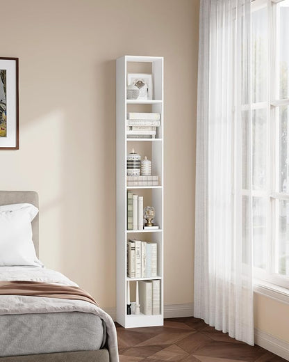 Hzuaneri Bookcase, Tall Narrow Bookshelf, Open Display Storage Shelf | Skinny - Image 7