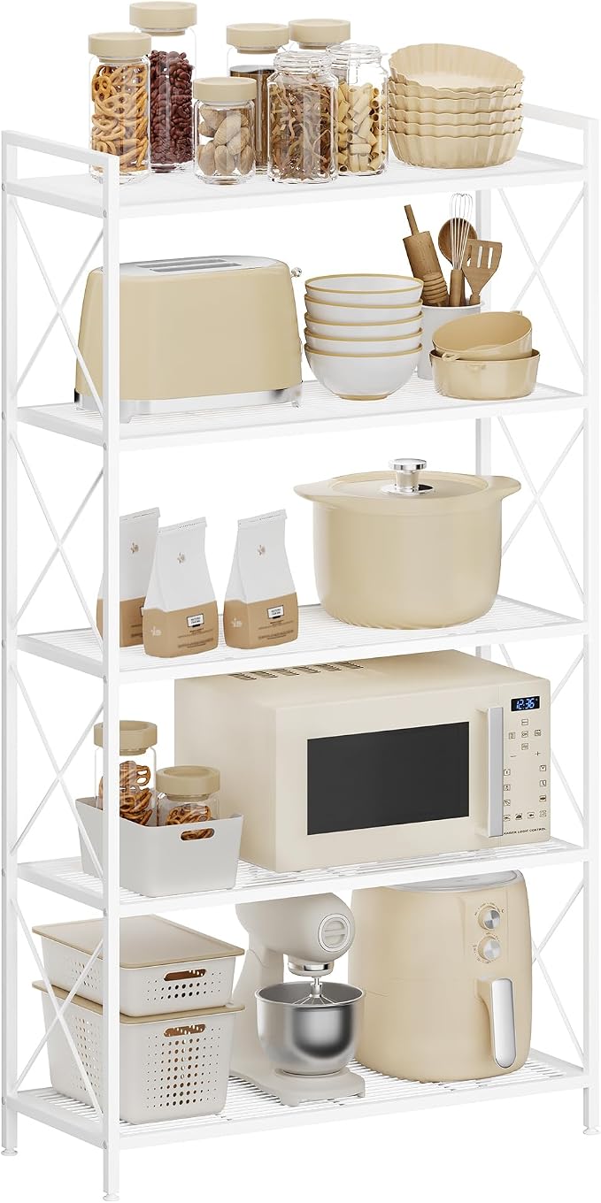 SONGMICS 5-Tier Metal Storage Rack, Shelving Unit by SONGMICSbySONGMICSHOME