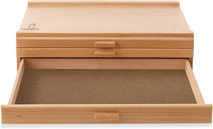 7 Elements 3 Drawer Wooden Artist Storage Supply Box - Image 5