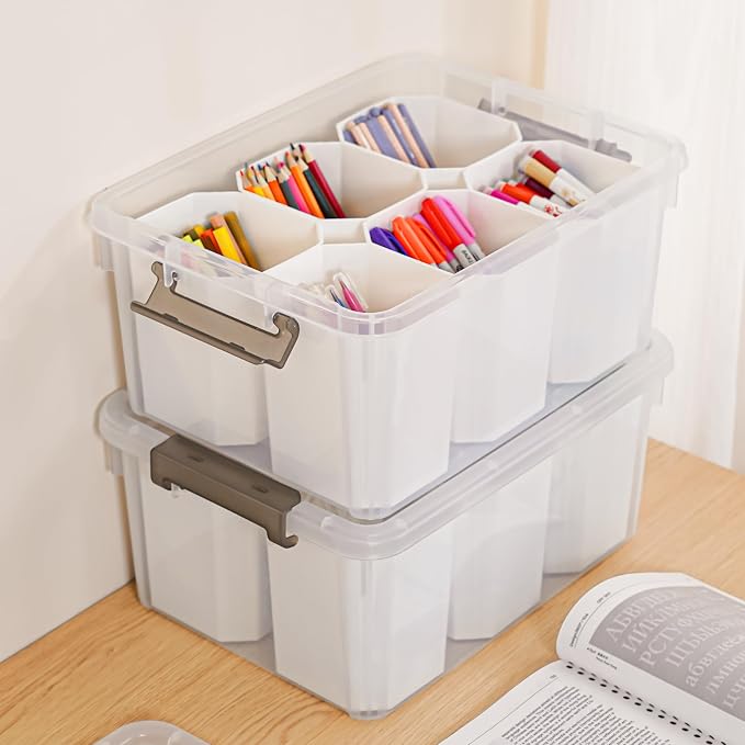 Citylife 17 QT Plastic Storage Bins Clear Storage Box - Image 3