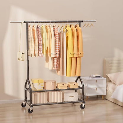 EAGMAK Heavy Duty Clothes Rack Load 556 LBS, Rolling Clothing Rack - Image 8