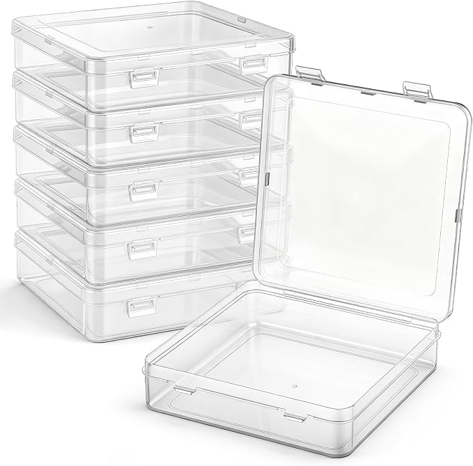 Jetec 6 Pieces Mini Plastic Clear Beads Storage Containers Box by Jetec