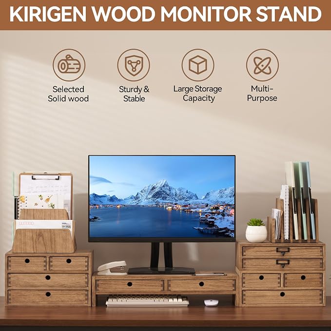 KIRIGEN Wood Monitor Stand - Image 5