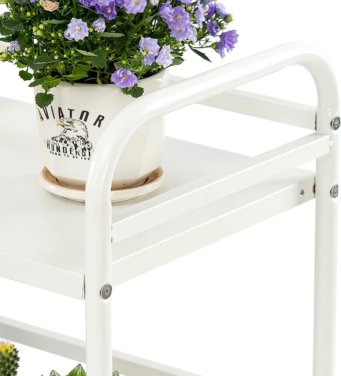 HDANI 3 Tier Metal Rolling Utility Cart, High Capacity Multi Purpose Heavy Duty - Image 3