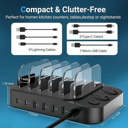 Catlyn Charging Station for Multiple Devices, 8 Port Charger Stations - Image 7