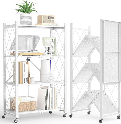Fenbeli Foldable Shelves with Wheels by Fenbeli