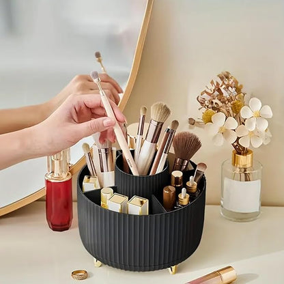 360° Rotate Makeup Brush Organizer, Skincare & Cosmetic Holder - Image 2