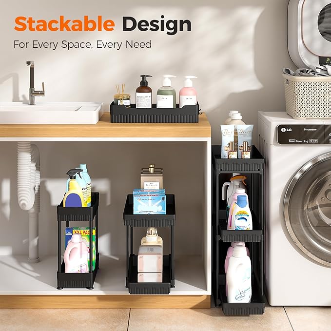 Sevenblue 3-Pack 2-Tier Under Sink Organizers - Image 7