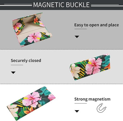 Foldable Glasses Case, Magnetic PU Leahter Sunglasses Case, Cute Hard Shell - Image 5