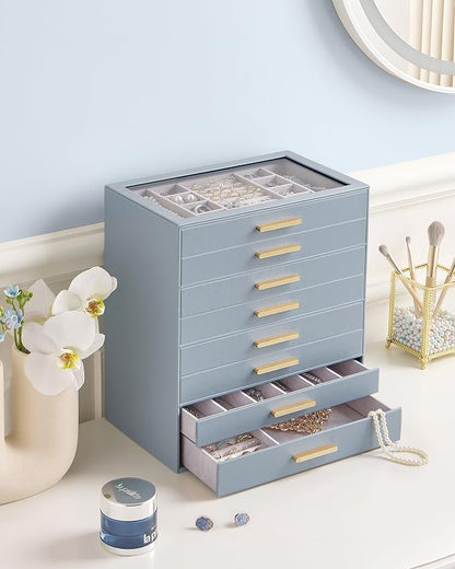 Lolalet Jewelry Box Organizer, 8-Layer Jewelry Organizers and Storage Case - Image 2