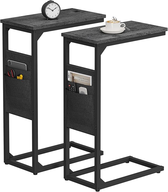 TUTOTAK C Shaped End Table, Side Table by ChoosetutotakFurnitureBuildYourCozyHome