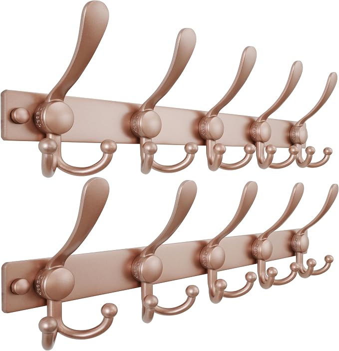 Dseap Coat Rack Wall Mount 2.0 Pro: Heavy Duty 300% Thicker, Stainless Steel by Dseap