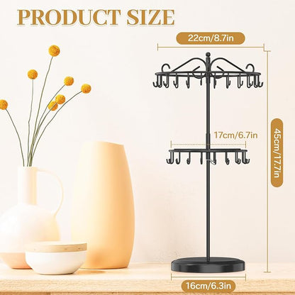 MODOWEY Rotating Necklace Holder Organizer Display Stand - Image 3