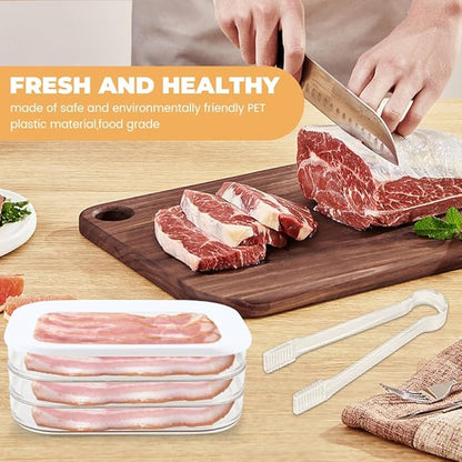 Deli Meat Container for Fridge, 3 Tier Stackable Clear Deli Meats Containers - Image 3