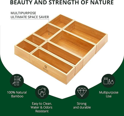 ROYAL CRAFT WOOD Bamboo Jewelry Organizer Box & Chests Set - Image 3