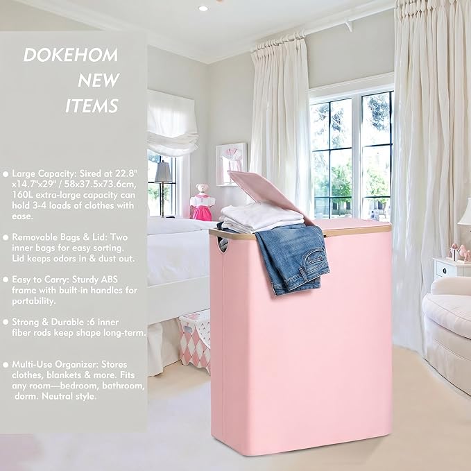 DOKEHOM 160L Extra Large Laundry Hamper - Image 2