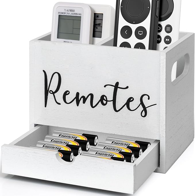 Remote Control Holder, 2 Slot TV Remote Holder& Desk Organizer by BUYNOW