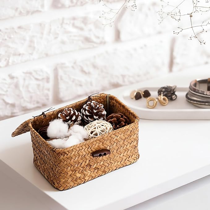 Hipiwe Seagrass Basket Key Holder Box - Image 2