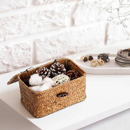 Hipiwe Seagrass Basket Key Holder Box - Image 2