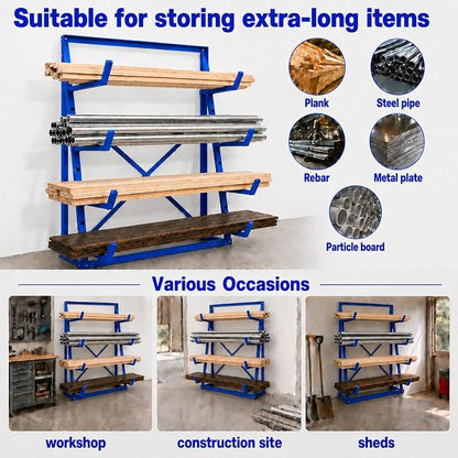 4500lbs Lumber Storage Rack 4 Tier Adjustable Pipe Rack | Alloy Steel - Image 9