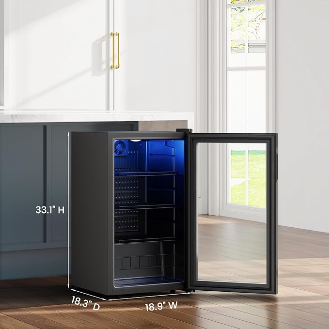 Yeego Beverage Refrigerator Cooler, 130 Cans Mini Fridge - Image 8