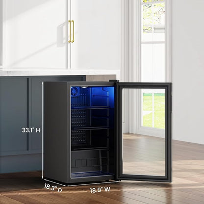 Yeego Beverage Refrigerator Cooler, 130 Cans Mini Fridge - Image 8