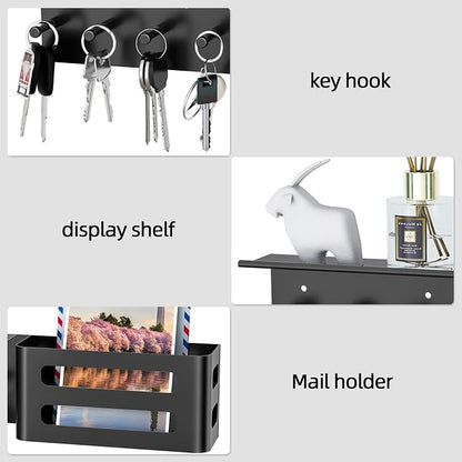 MKO Key Holder Wall Mount, Adhesive Key Hanger - Image 2