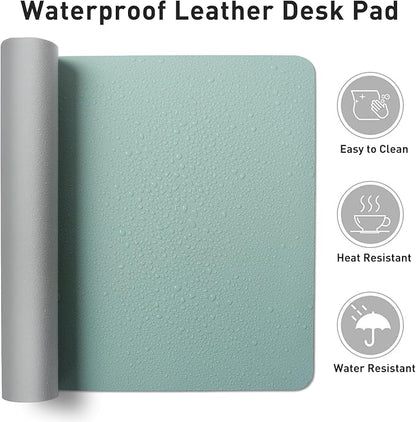 Aothia Leather Desk Pad Protector, Mouse Pad, Office Desk Mat, Non-Slip PU - Image 6