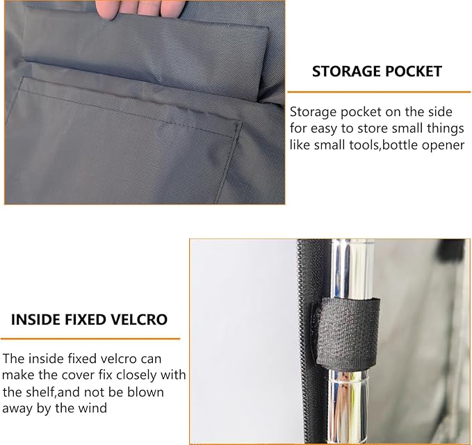 Waterproof Shelf Cover, 600D Heavy Duty Dustproof Storage Wire Rack Covers - Image 7