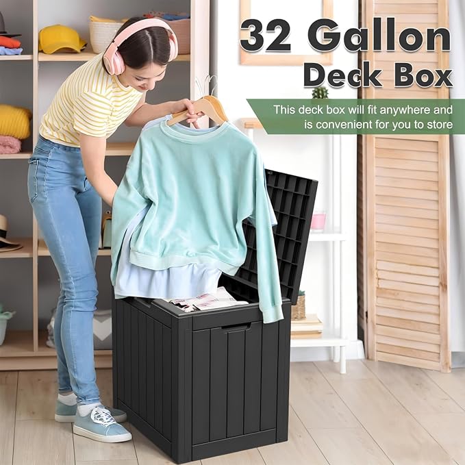 Outdoor Storage Deck Box Waterproof, Garden Tool, Backyard Cushion, Poolside - Image 2
