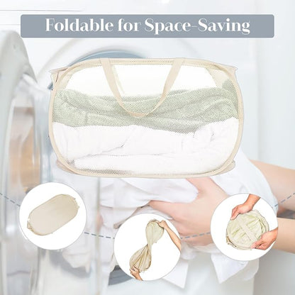 4 Pack Collapsible Laundry Baskets, Foldable Laundry Basket - Image 6