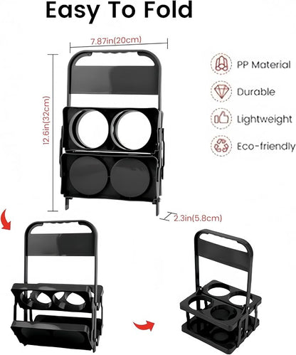 Foldable Beer Carrier 2/4/6 Pack, Heavy-Duty Plastic Drink Caddy, Portable - Image 6