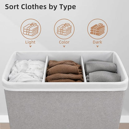 STORAGE MANIAC Triple Laundry Hamper - Image 7
