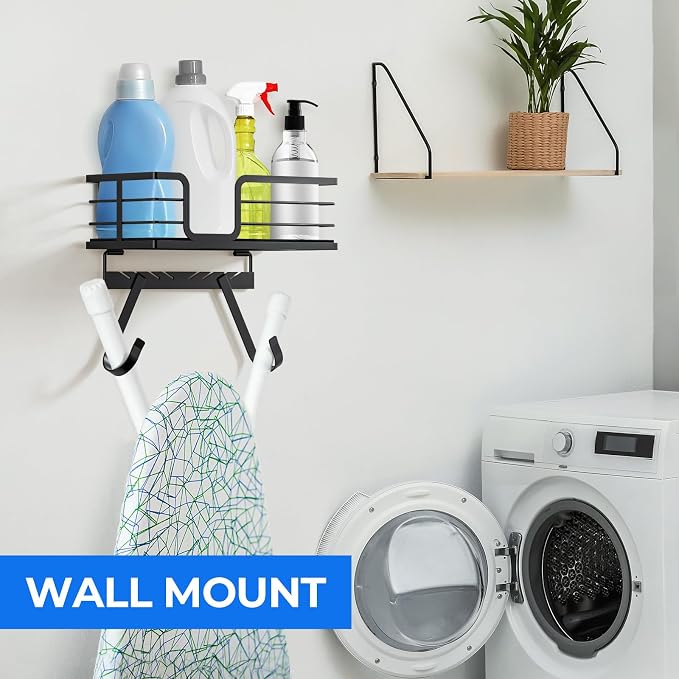 TJ.MOREE Over The Door/Wall Mount Ironing Board Hanger, Laundry Room Iron and - Image 4