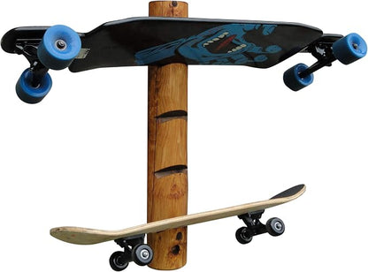 4-Place Longboards/Skateboard Log Rack, Vertical Snowboard Wall Mount, Indoor - Image 4