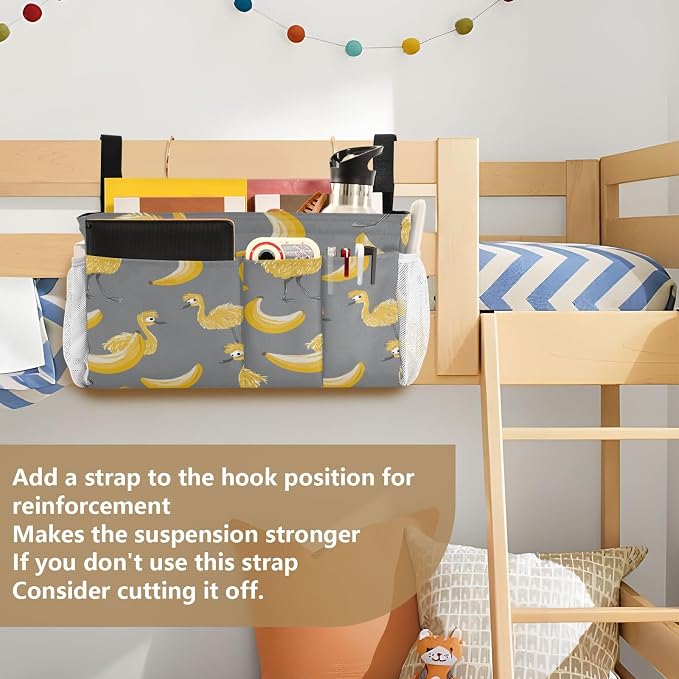 Bedside Hanging Storage Basket Hanging Bed Organizer Storage Bag - Image 6