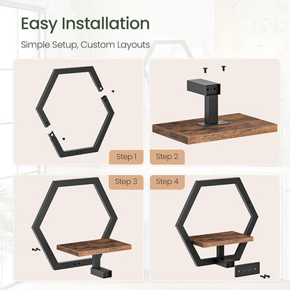 Floating Shelves Set of 2, Wall Planters - Image 4