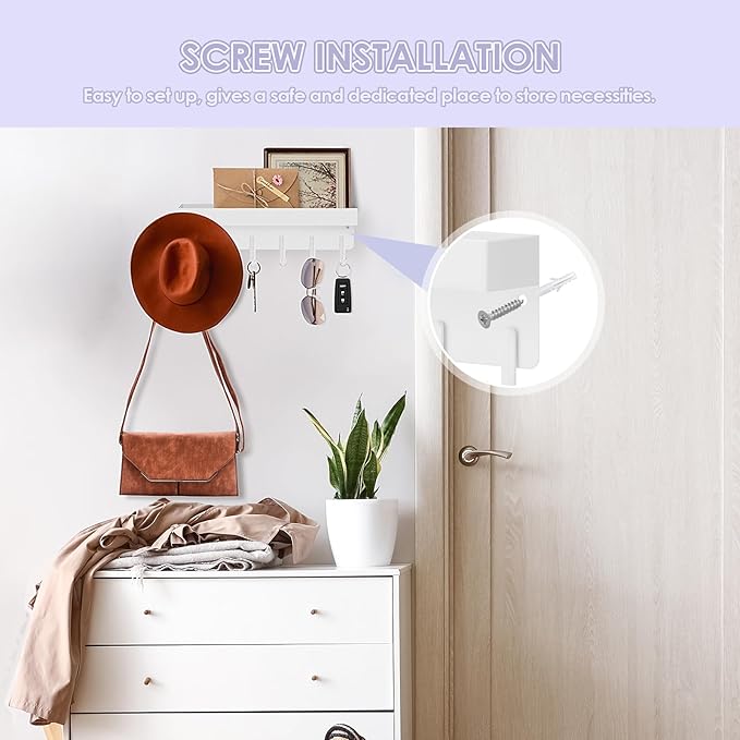 VIS'V Key Holder Wall Mount, Adhesive Key Rack - Image 3