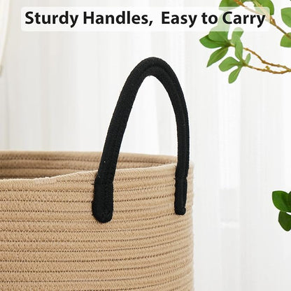 Fiona's magic 58L Large Woven Laundry Hamper, Tall Cotton Rope Laundry Basket - Image 5