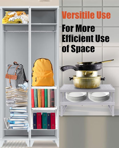 Locker Organizer Shelf， Adjustable Width and Height, Ideal Locker - Image 3