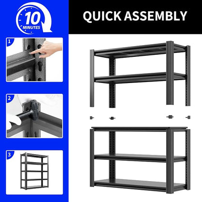 78" H Metal Storage Shelving, 3000LBS Heavy Duty Shelves Unit, Adjustable 5 - Image 7