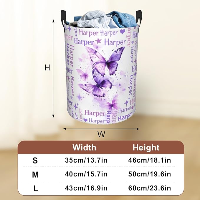 Custom Name Laundry Hamper, Personalized Laundry Baskets - Image 3