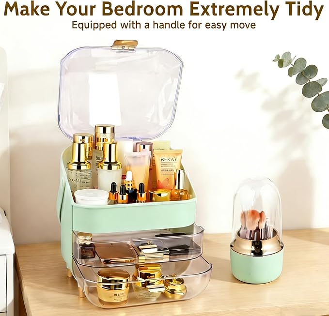 Makeup Organizer with Drawers-Cosmetic Display Case - Image 6