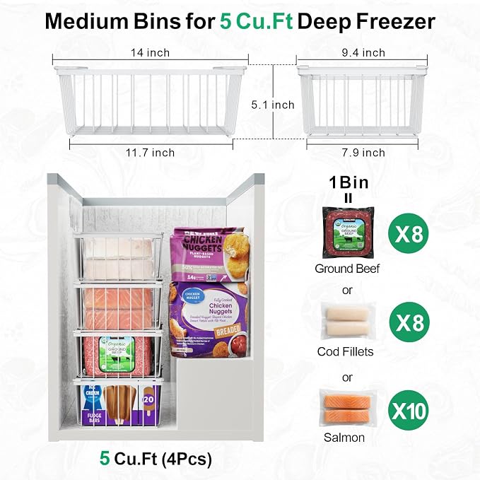 iSPECLE Chest Freezer Organizer Bins - Image 2