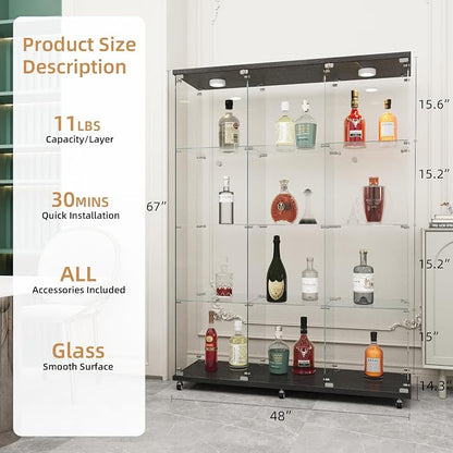 Beauty4U Glass Display Cabinet - Image 2