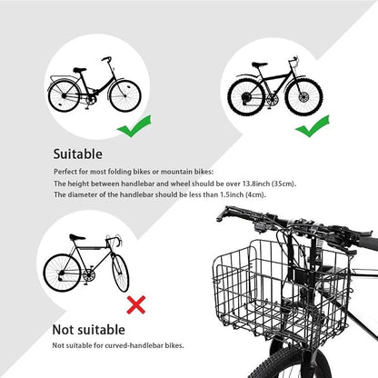 HOMEE Folding Rear Bike Basket Wire Mesh Fold-Up Detachable Front Bag Rear | - Image 6
