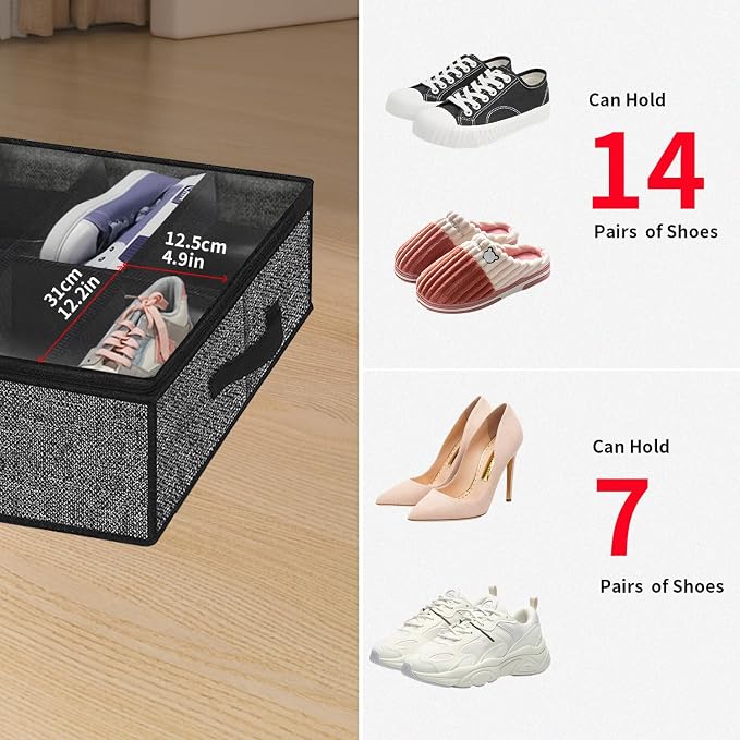 Onlyeasy 2 Pack Under Bed Shoe Storage Organizers - Image 8