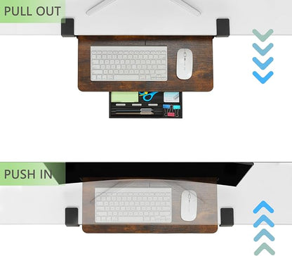ETHU Keyboard Tray Under Desk, 19.7" X 11.81" Small Size Keyboard Drawer - Image 2