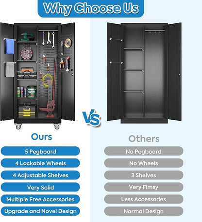 SUXXAN Broom Closet Storage Cabinet - Image 7