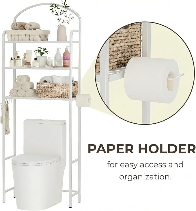 3 Tier Over The Toilet Storage Rack, Bathroom Organizer | Toilet Storage - Image 5